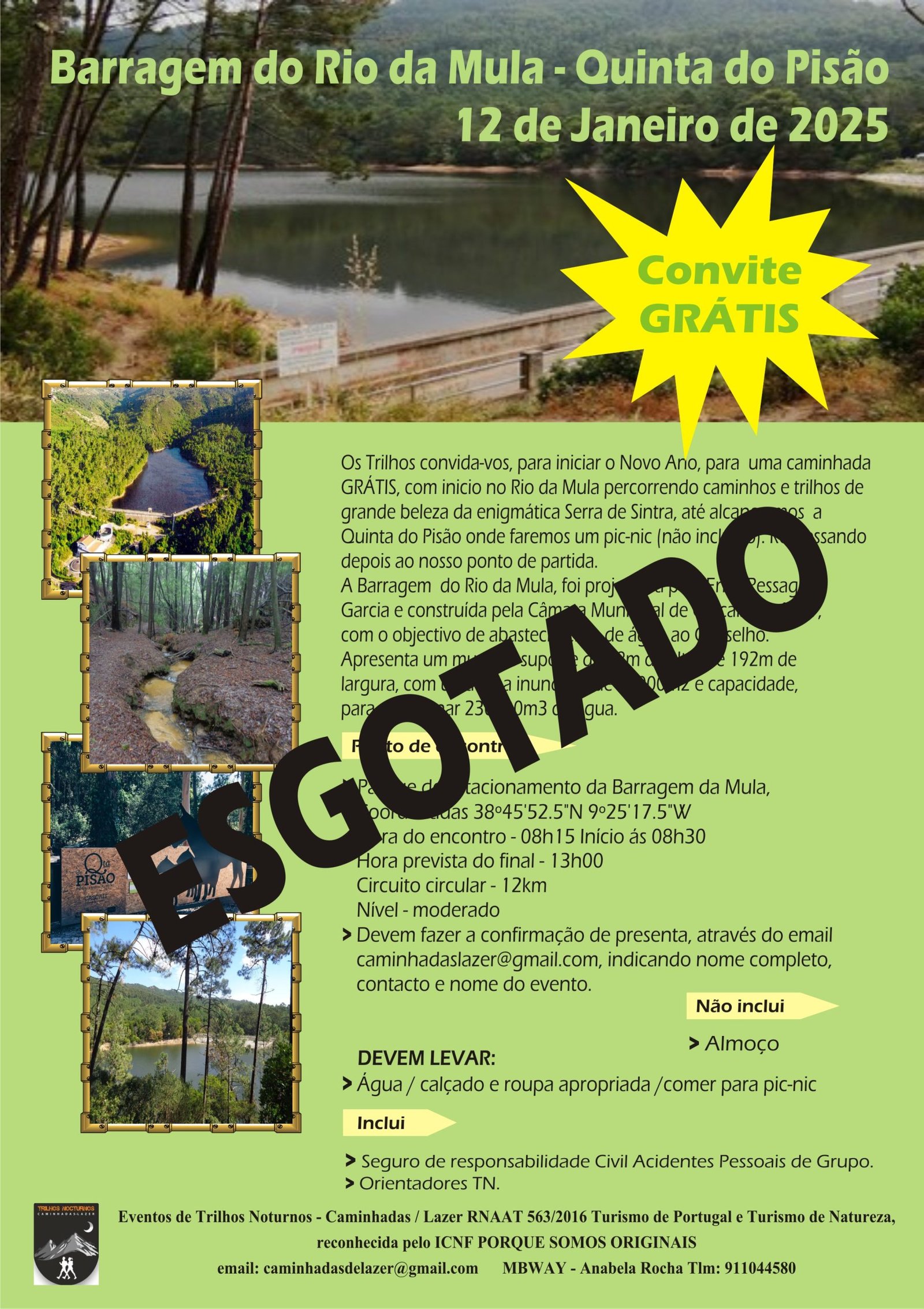 BARRAGEM DA MULA esgotado